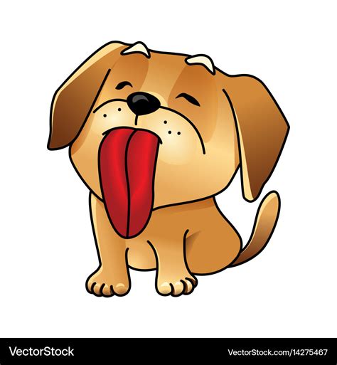 dog licking cartoon